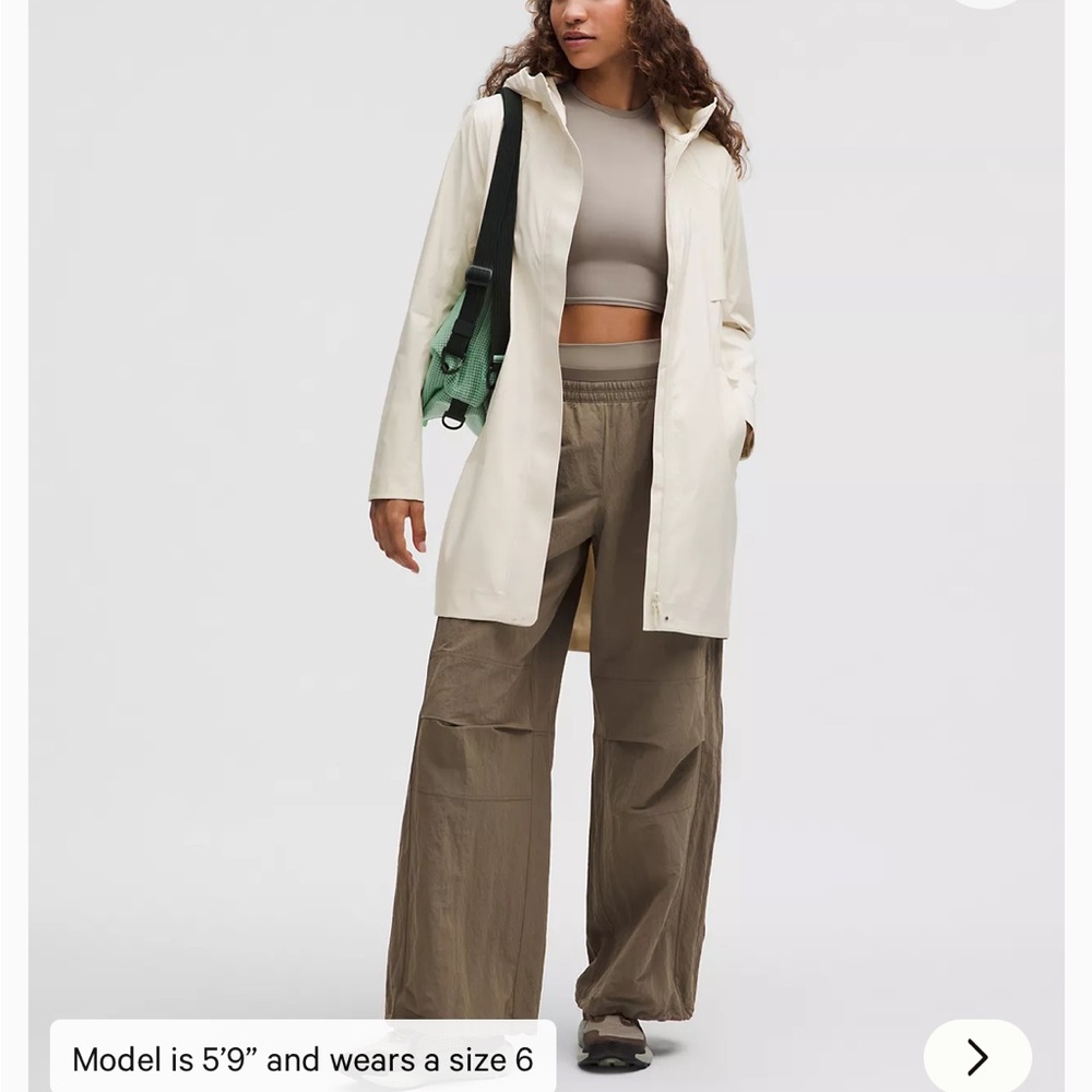New Lululemon Rain Rebel Jacket Ivory Size 6 NWT - Picture 6 of 13
